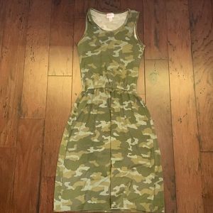 LuLaRoe Camouflage Summer Sleeveless Dress Size XS